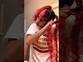 2 Braids Pigtails Sleek On Natural Hair Red Hair Dye Swoop Bang Tutorial Ft Ulahair Viral mp3