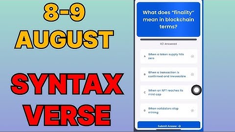 Syntax Verse quiz answers today | 08 August Syntax Verse quiz answer | Syntax Verse quiz today |