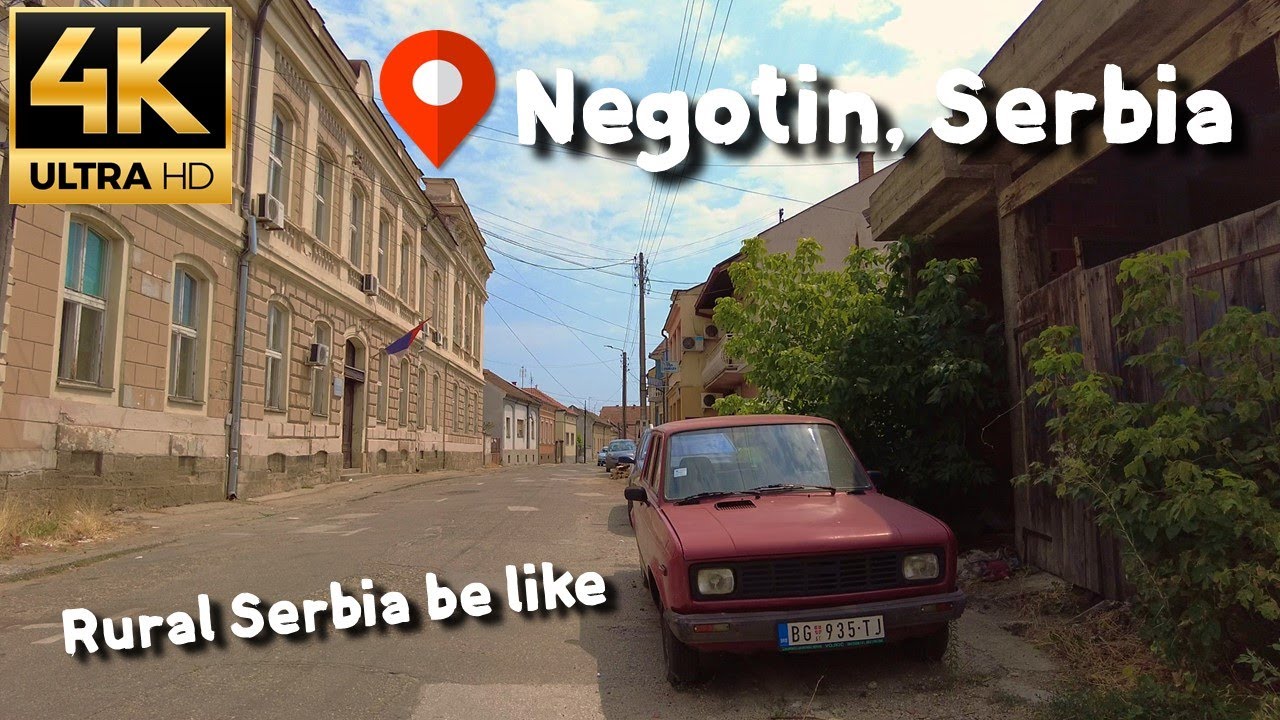 Negotin Serbia 🇷🇸 2022 4k·60p 43°c Summer Walk In Serbian Town