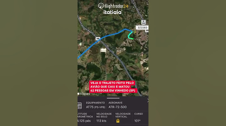 VEJA O TRAJETO FEITO PELO AVIÃO QUE CAIU E MATOU 62 PESSOAS EM VINHEDO (SP)