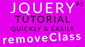jQuery Tutorial 5 || jQuery removeClass() || Ujjwal Technical Tips