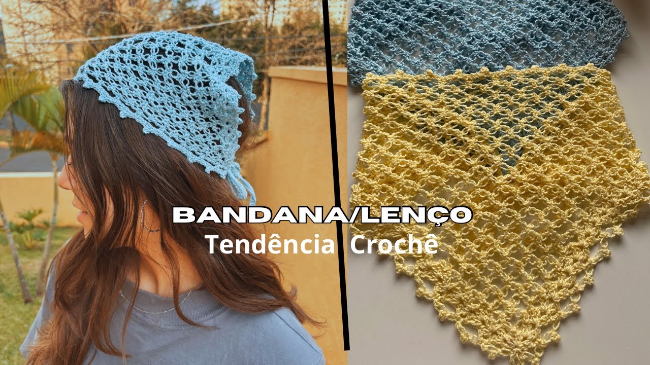 🔥Bandana de Crochê Encanto– Ponto Segredo por @CrisTelesCroche 