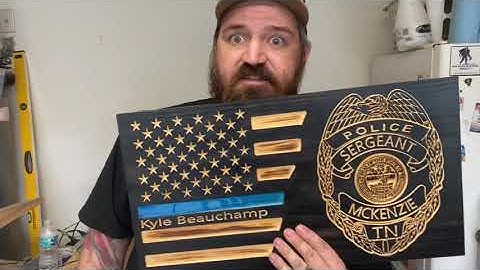 CNC Thin Blue Line Flag JD Creations