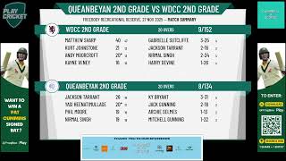 Queanbeyan 2nd Grade v WDCC 2nd Grade