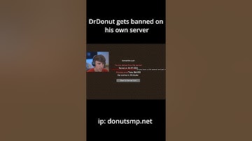 DrDonut gets banned on his own server 💀  #minecraft #pvp #shorts