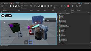 Testing out a (crappy) recreation of the HL2 beta physgun in roblox