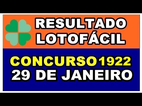 Lotofacil Resultado, Lotofacil de Hoje, Concurso 1922, Lotofacil Hoje, Lotofacil CaIXA