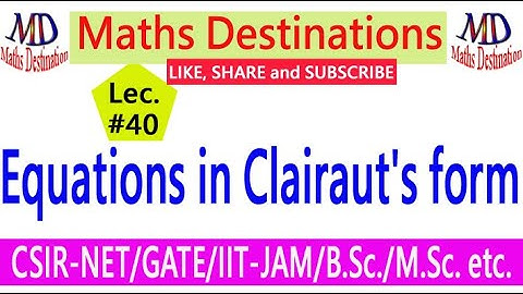 Equations in Clairaut