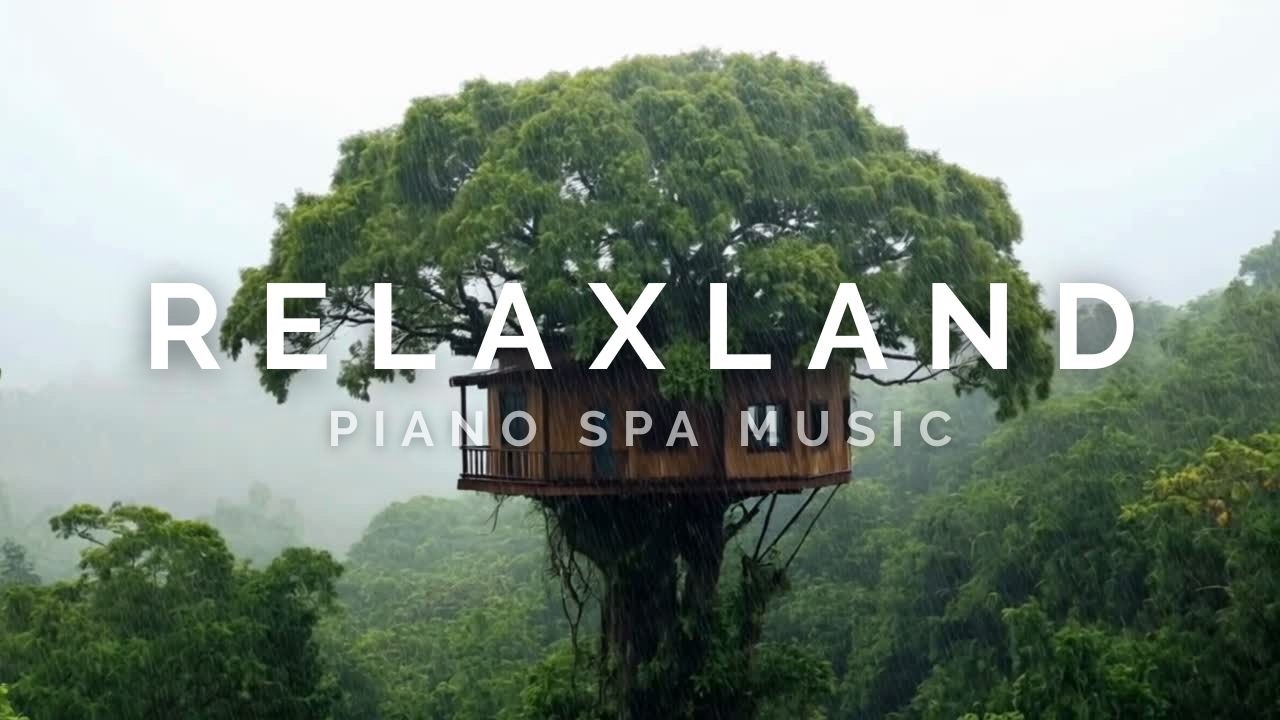 ASMR Spa Ambience: Rainy Pine Forest & Piano Spa for Deep Sleep Emotional Detox (NSDR)