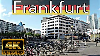 Walking in FRANKFURT / Germany 🇩🇪- Central Station, Sachsenhausen to Old Town - 4K 60fps (UHD)