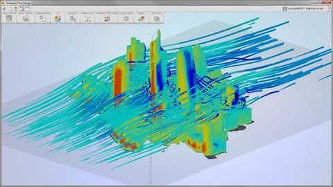 Autodesk Flow Design: Airflow Analysis around Urban Buildings