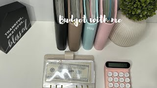 Budget with me | $1,150 | 24 yo | Cash Planning | One household Income | May | Cash Stuffing