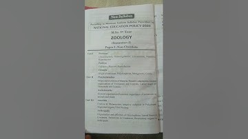 msc zoology 1st semester