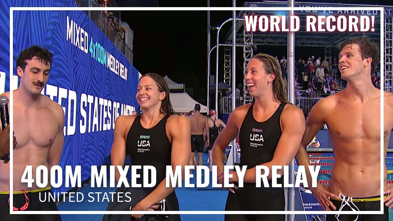 U.S. Closes Night One With WORLD RECORD in Mixed 400M Medley Relay | 2026 Pan Pacific Championships