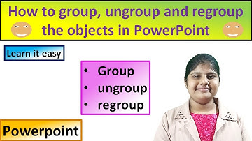 Sowmi Valley Tech | How to group, ungroup and regroup the objects in PowerPoint | By C. Sowmikha