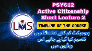 PSY612 Active Citizenship Short Lesson 2 | Timeline of the Course | PSY612 Project tips
