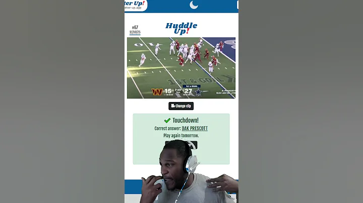 Huddle Up Daily Challenge (11/10/25) #footballseason #touchdown #huddleupchallenge #nflplayoffs