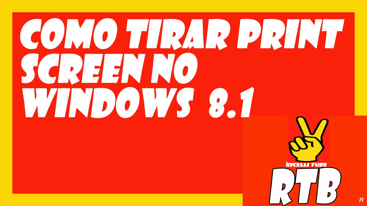 V deo Aula Como Tirar Print Screen No Windows 8 1 YouTube