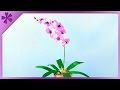 DIY Ribbon orchid (ENG Subtitles) - Speed up #354