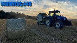 FARMVlog #48 - Podvečerní lisování pšeničné slámy s Claas Variant 280