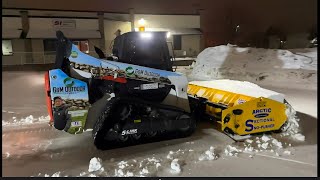 PLOWING 2” OF HEART ATTACK SNOW!! | BOBCAT T76 & ARCTIC PUSHER |