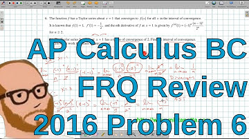 Calculus BC Free Response 2016 FRQ 6