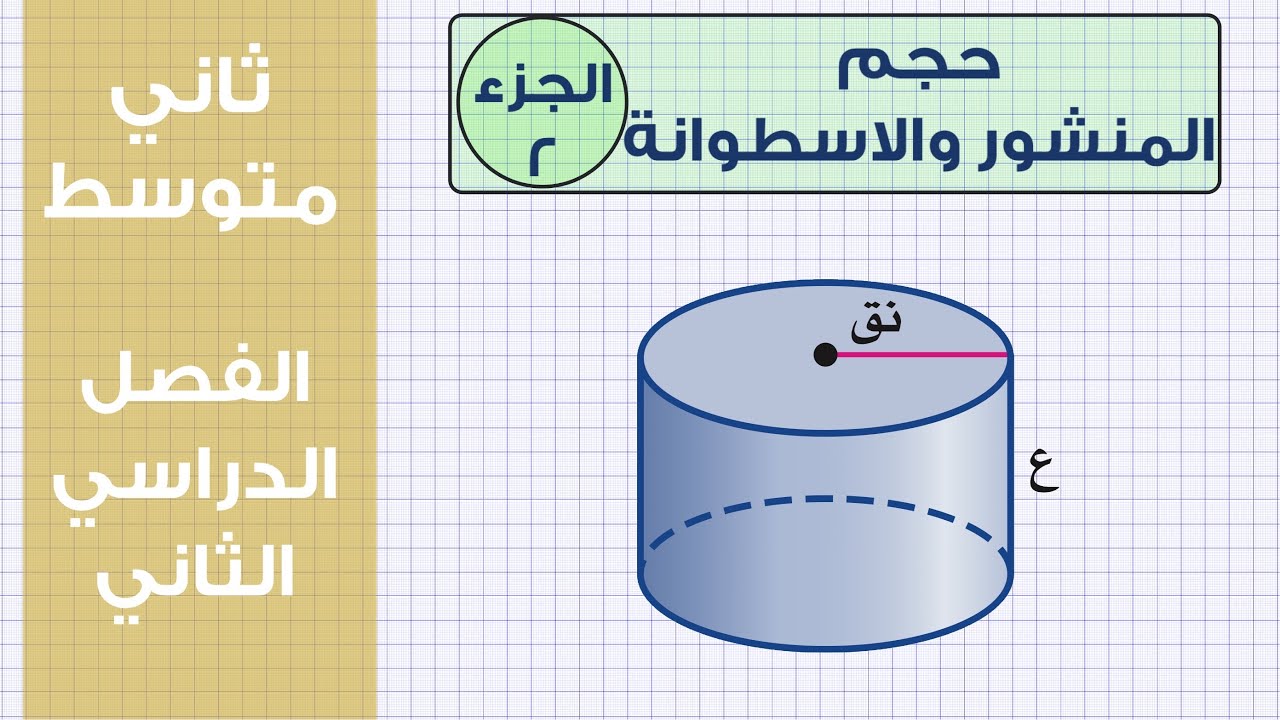 حجم المنشور والاسطوانة الجزء الثاني