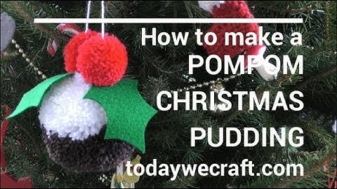 How to make a pompom Christmas pudding