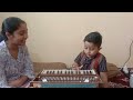 Shree jadhav first harmonium class with didi       