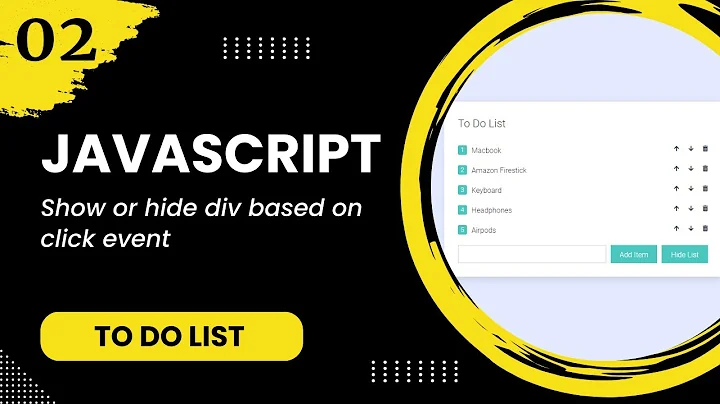 Javascript #2 - show or hide div based on click event