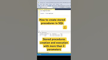How to create and execute stored procedures in SQL #coding #shorts #sql #sqlqueries #sqlserver