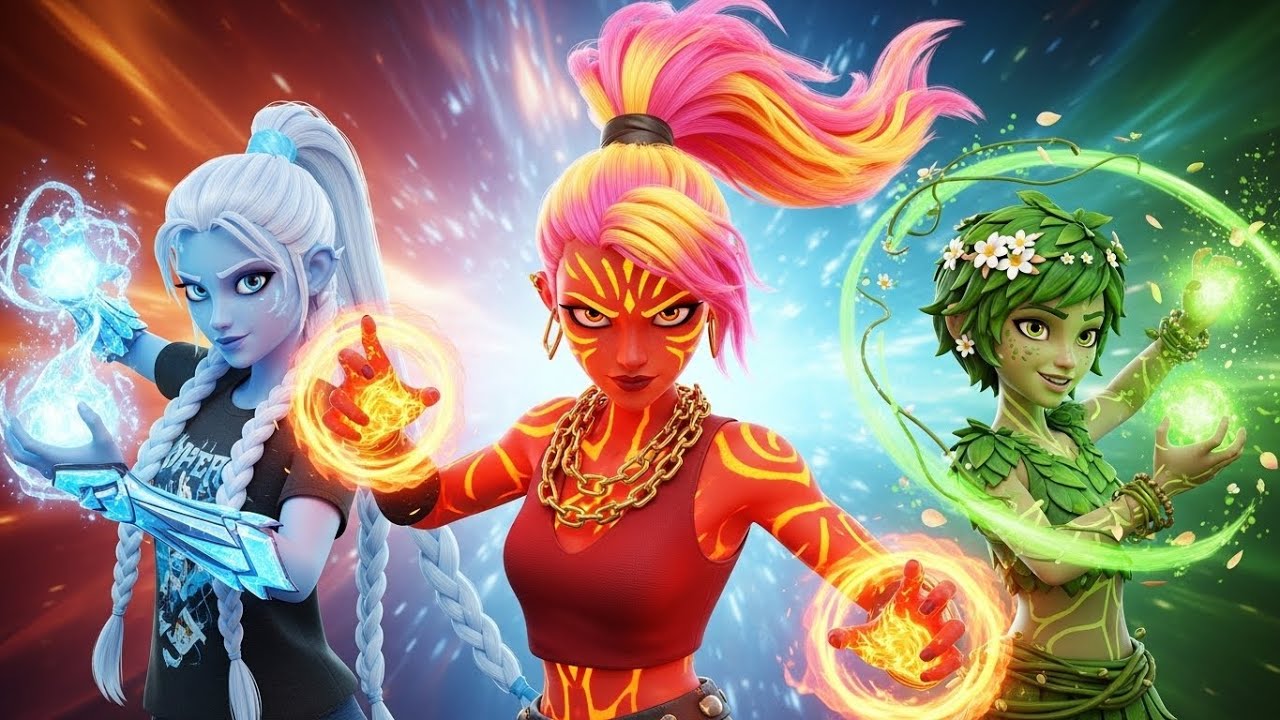 When HUNTRIX Become Elemental GODDESSES?! 🔥 (K-Pop Demon Hunter Animation)