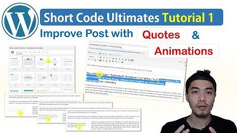 Improve WordPress Post with ShortCode [Quote and Animation]