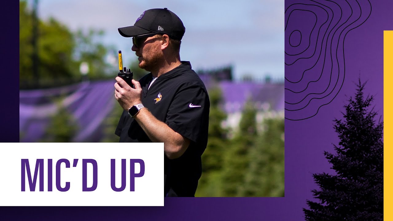 Klint Kubiak and Adam Zimmer Mic'd Up at Minnesota Vikings OTA Practice