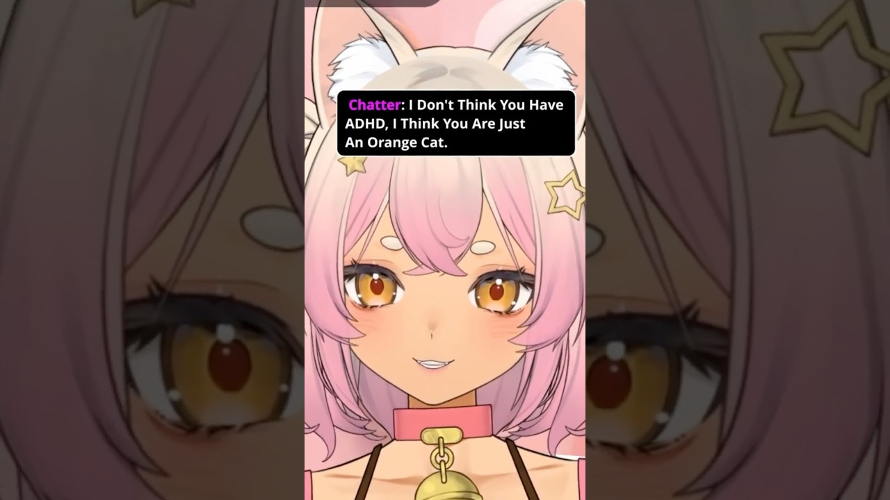 ADHD or… ORANGE CAT? 👀 🐱#shortsfeed #memes #vtuberclips #adhd #vtuber