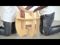 Wooden bedside table with natural oil finishing touch Wooden bedside table with natural oil finishing touch