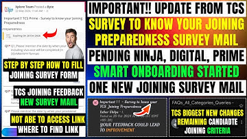TCS JOINING PREPAREDNESS NEW SURVEY FORM | HOW TO FILL | XPLORE | BGC PROCESS | NEW JOINING CRITERIA