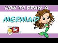 How to Draw a Mermaid - Easy tutorial for kids