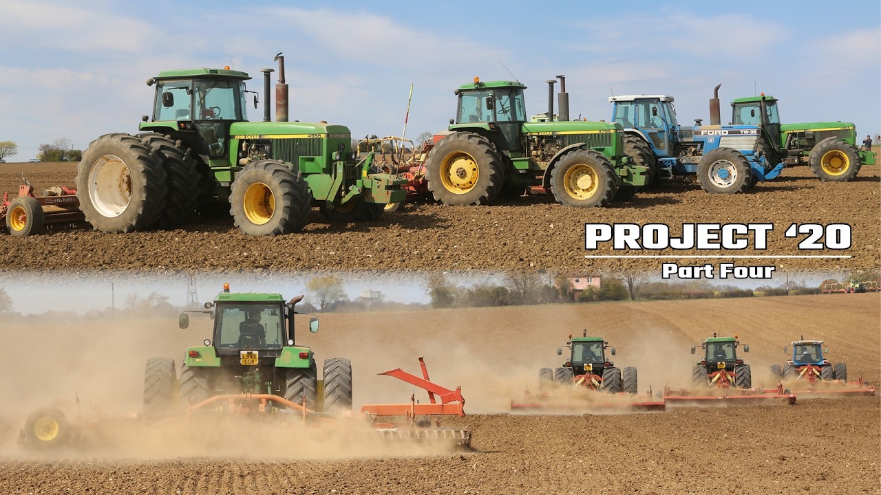 Epic power harrowing | 4x Lely Roterra (26m total) | Classic Ford TW-35, John Deere 4755 & 4955/4960