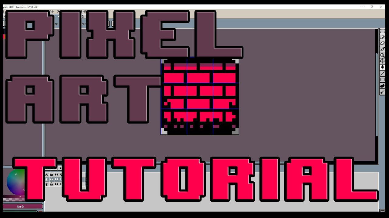 PIXEL ART TUTORIAL FOR BEGINNERS : BRICK TILE SET - YouTube