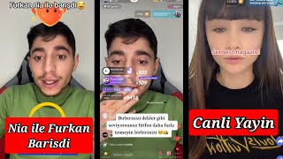 Canli Yayinda Nia ile Furkan barisdi  - Tam Video