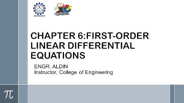 FIRST ORDER LINEAR DIFFERENTIAL EQUATION (MADE SIMPLE) with 2 EXAMPLES - CHAPTER 6