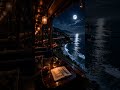Moonlit Coastal Express 🌙🚂 | Luxury Night Train by the Sea (piano & guitar)