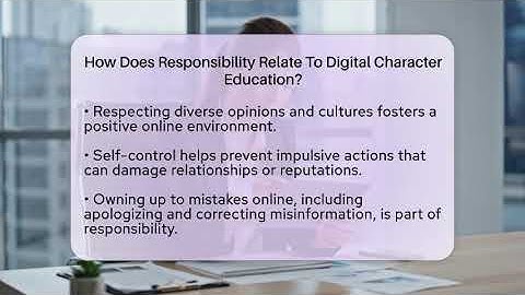 How Does Responsibility Relate To Digital Character Education? - Everyday-Networking