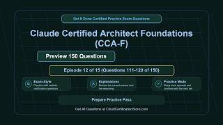 Get It Done Certified Claude Architect Foundations (CCA-F) | Exam Q&A | Episode 12 (Q111-120)