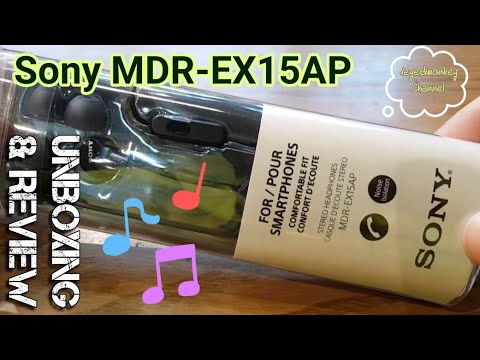 Sony MDR-EX15AP mobile earphones unboxing & review