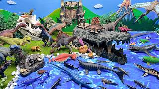 Diy Jurassic Park With Schleich Dinos Volcano Eruption And Dino Battle - Tyrannosaurus Mosasaurus