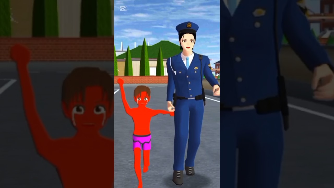 Police vs Alien in Sakura 🧞‍♀️ 