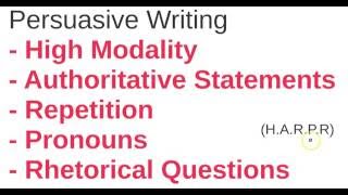 Persuasive Writing
