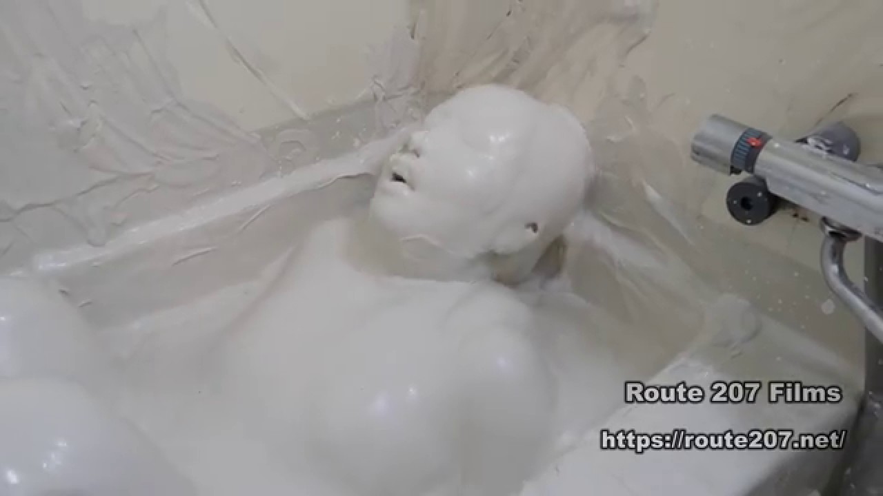 New Mud Bath (Clay Bath) Test Clip #2 - Japanese model getting dunked in clay/mud/gunge.